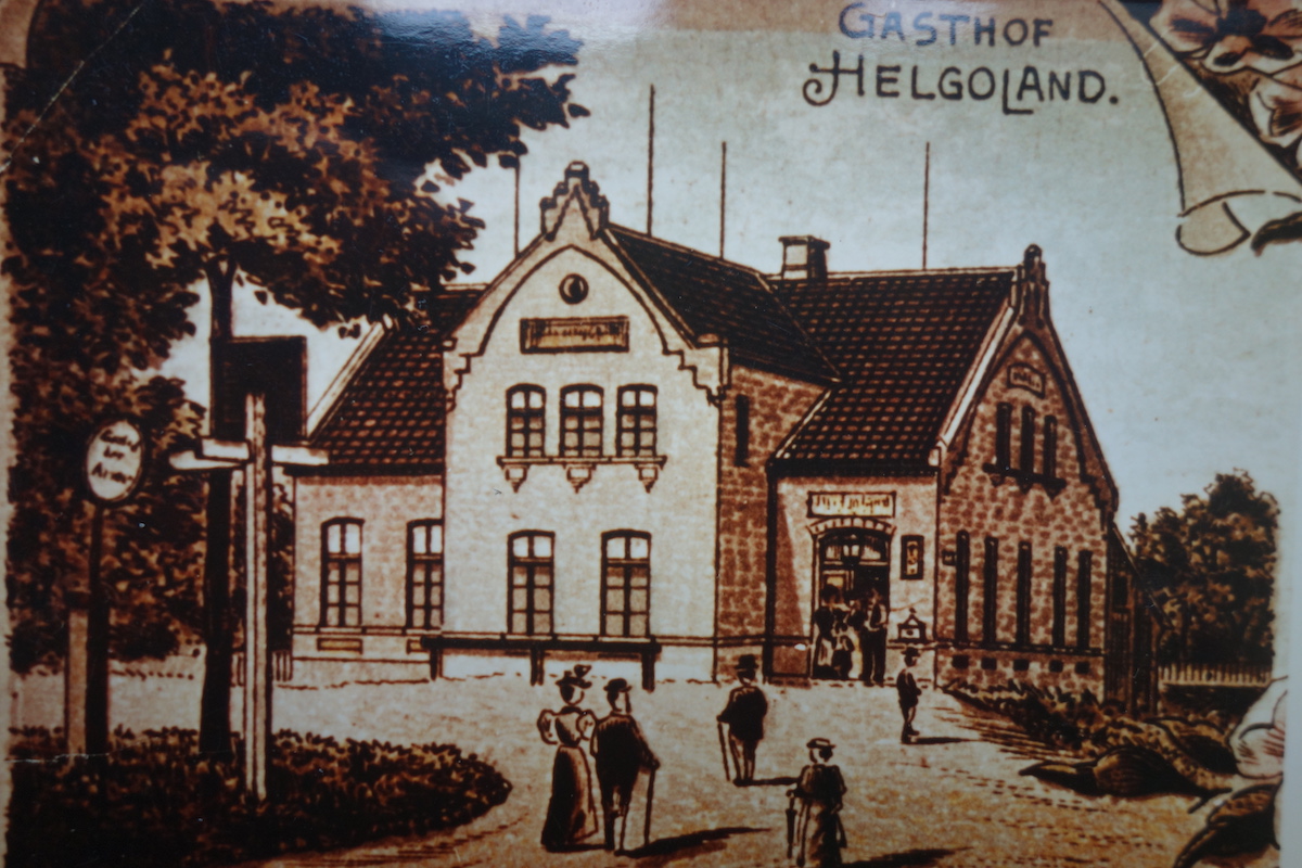 Zeichnung des Gasthofes Helgoland